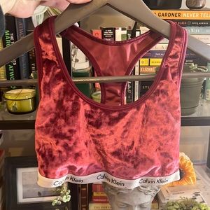 Calvin Klein velvet bra